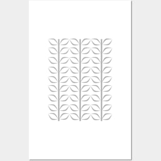 Vine pattern in grey Posters and Art